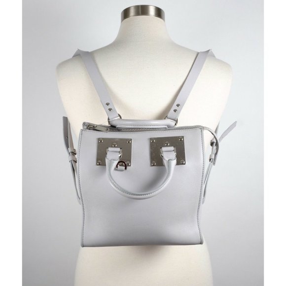 Sophie Hulme leather backpack gray silver hardware rucksack - Picture 1 of 12